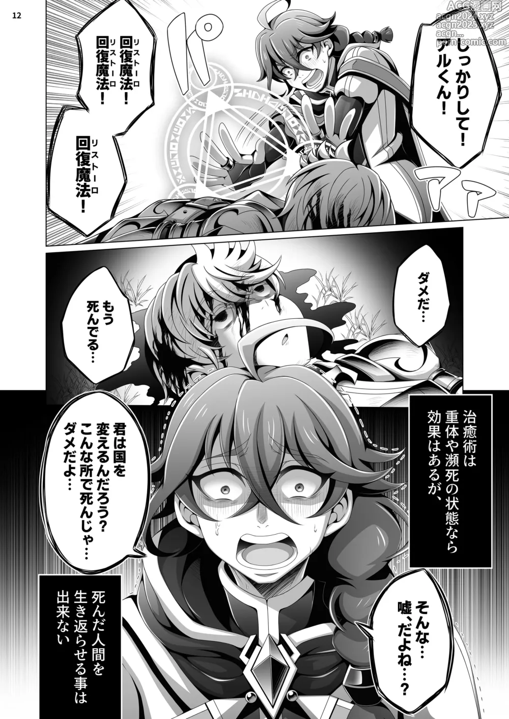 Page 12 of doujinshi Otoko Chiyushi to Shounen Kishi no Sosei kara Hajimaru Kimyou na Kanke １・２全編公開i