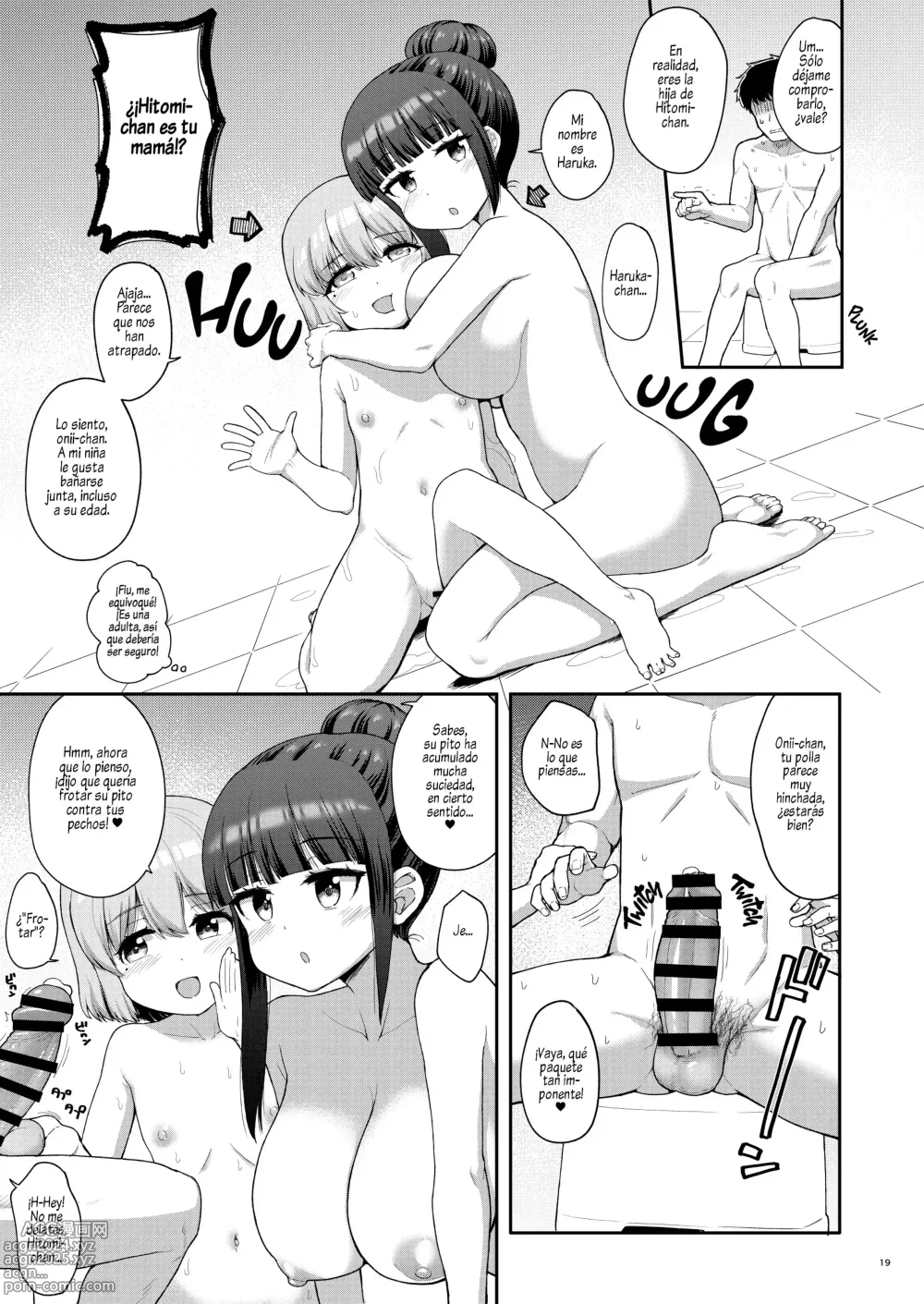 Page 18 of doujinshi ¡Fui a una Casa de Baños y Tuve un Trío con una Madre y su Hija!