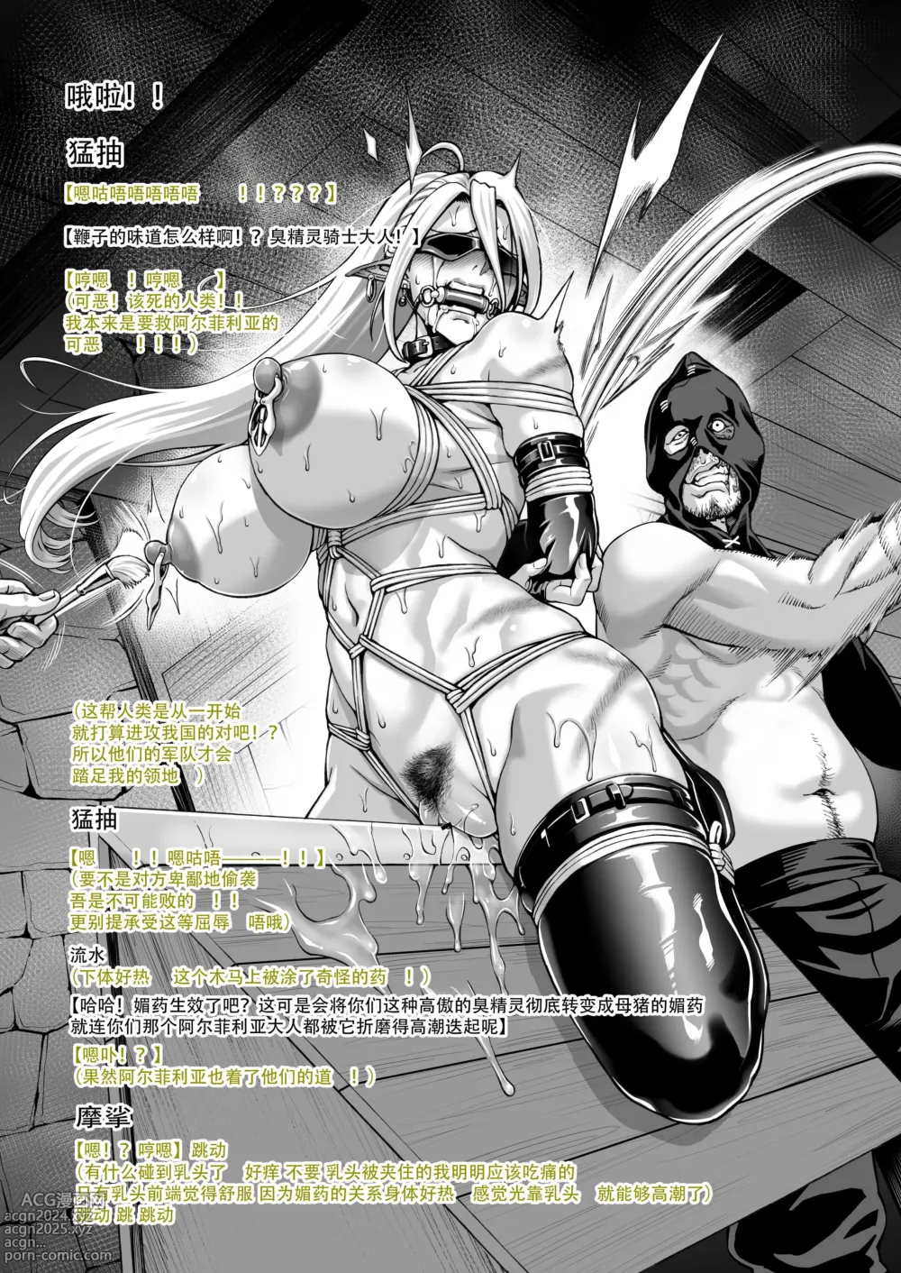 Page 2 of doujinshi Female Knight Wilhelmina Triangular Horse Training + Fertile Elf Slave 2