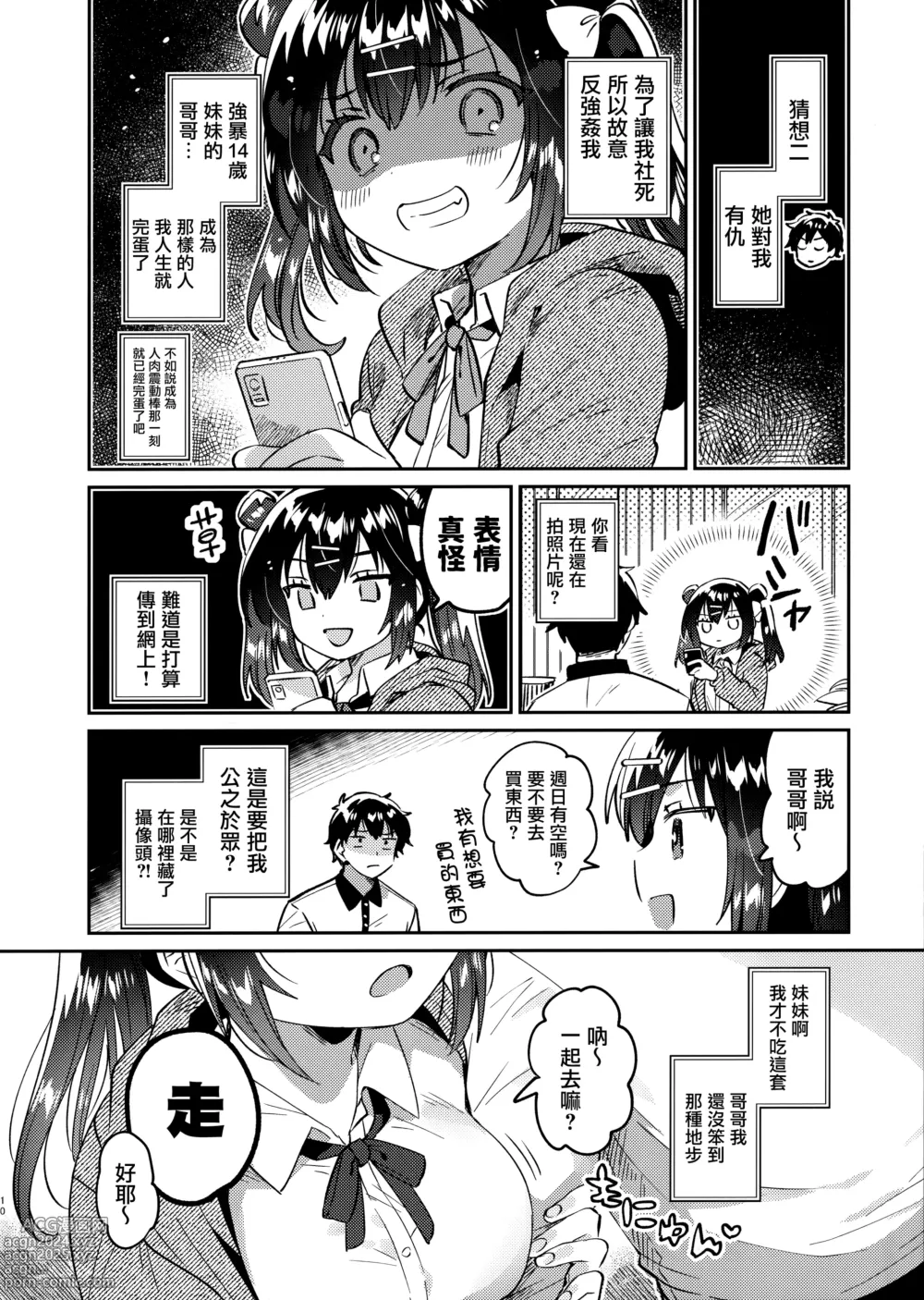 Page 10 of doujinshi Imouto to Nazo no Niku Vibe