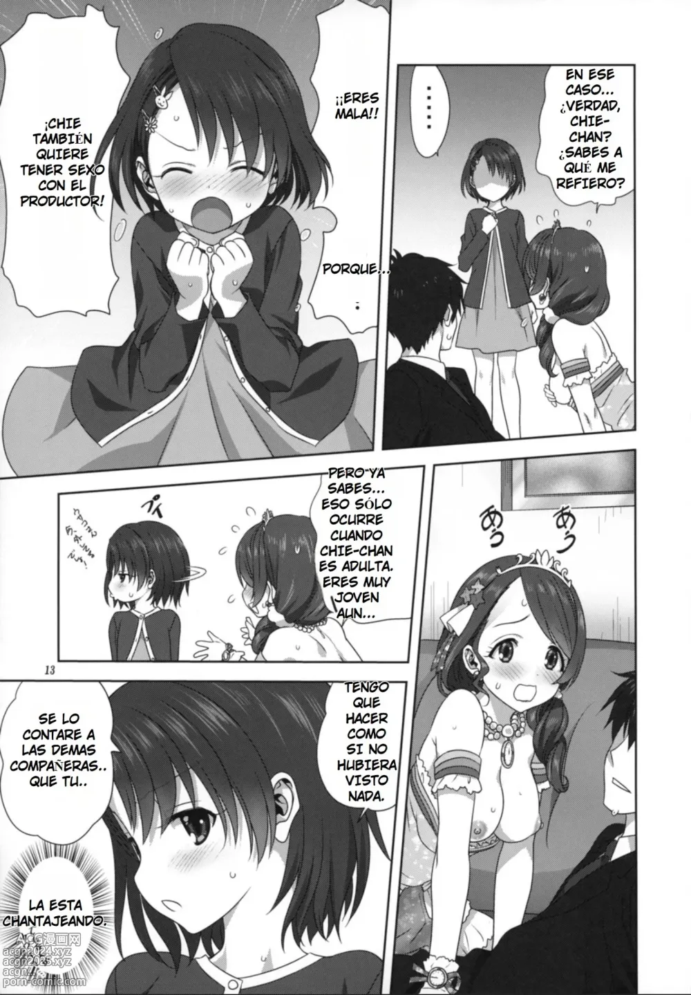 Page 13 of doujinshi Arisa y Chie Hacen Travesuras con el Productor