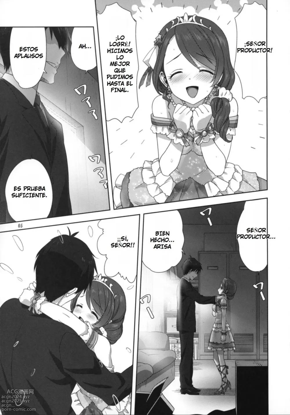 Page 5 of doujinshi Arisa y Chie Hacen Travesuras con el Productor