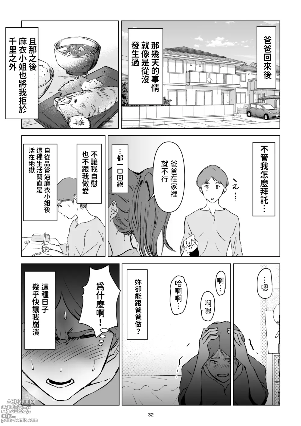 Page 32 of doujinshi 父親不在家我經不起母親的誘惑而讓她懷孕了2