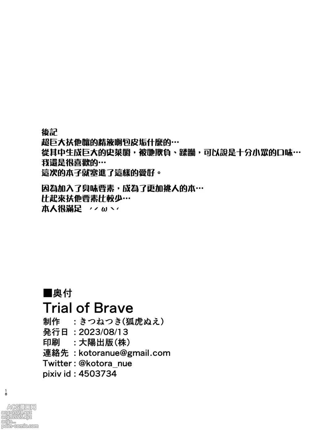 Page 19 of doujinshi Trial of Brave