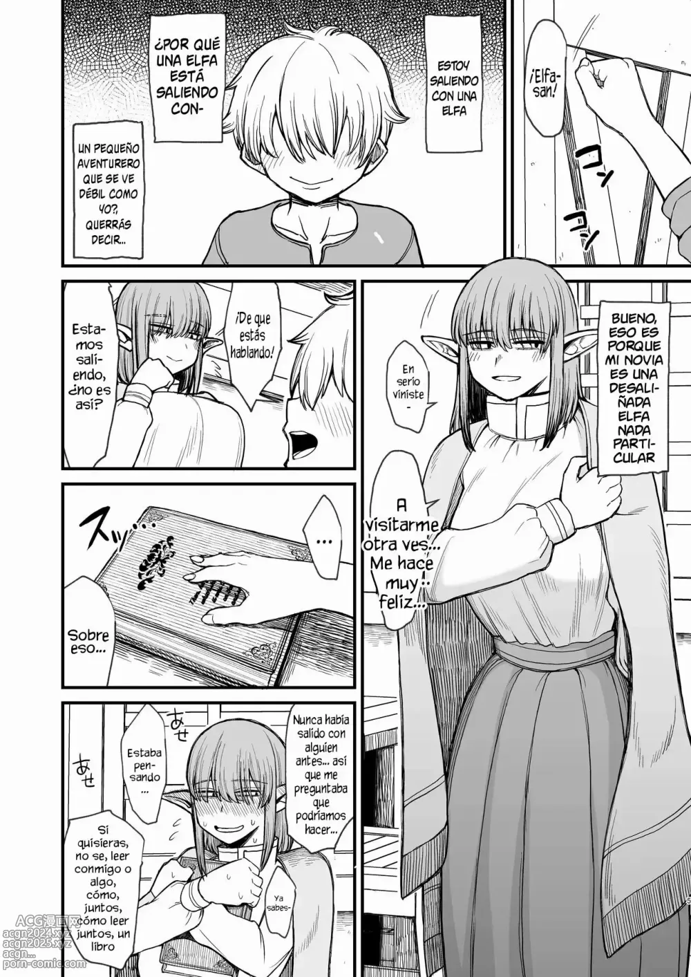 Page 1 of doujinshi I'm Dating A Plain-Looking, Unpopular Elf 1-2