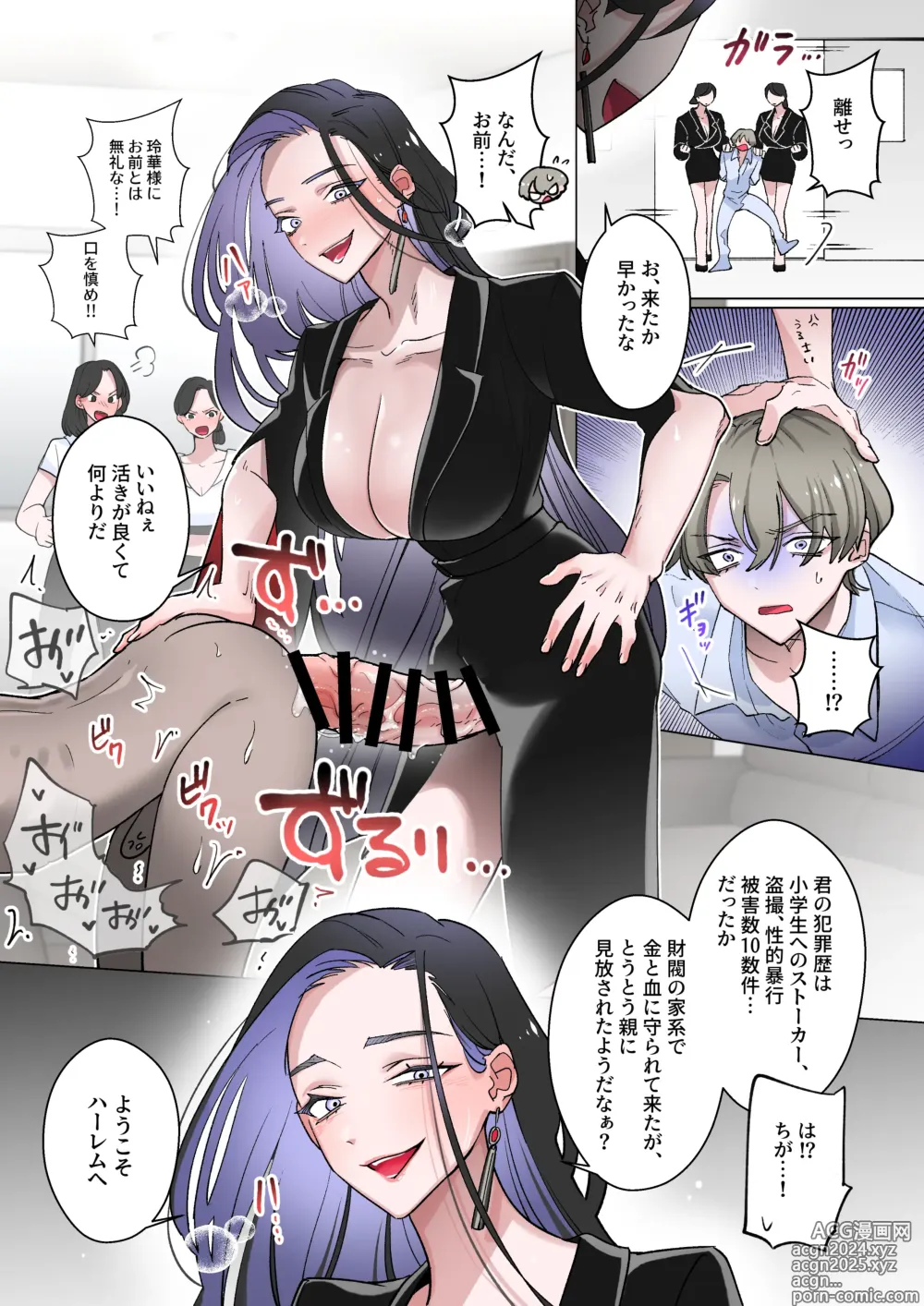 Page 2 of doujinshi Welcome to Harem ~A story of sex offenders being used as toys by futanari women~