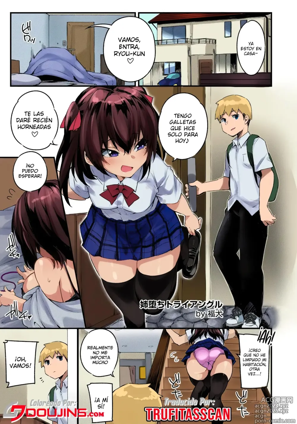 Page 1 of doujinshi Ane Ochi Triangle (decensored)