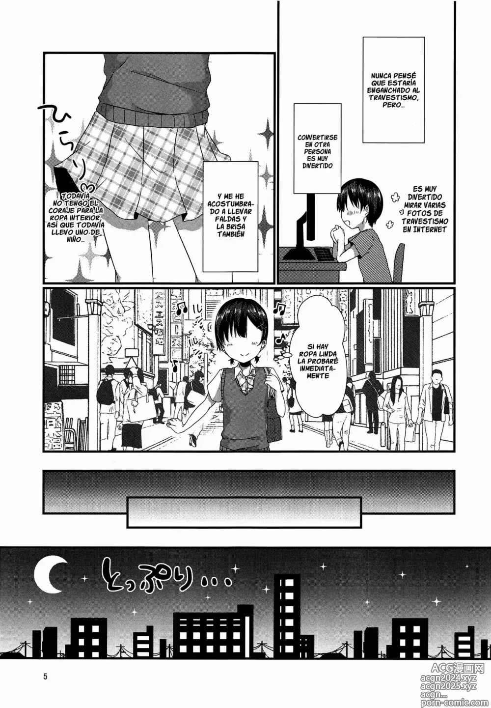 Page 4 of doujinshi Josou Shiteru Ore ga Chikan nanka Sareru Wake Nai