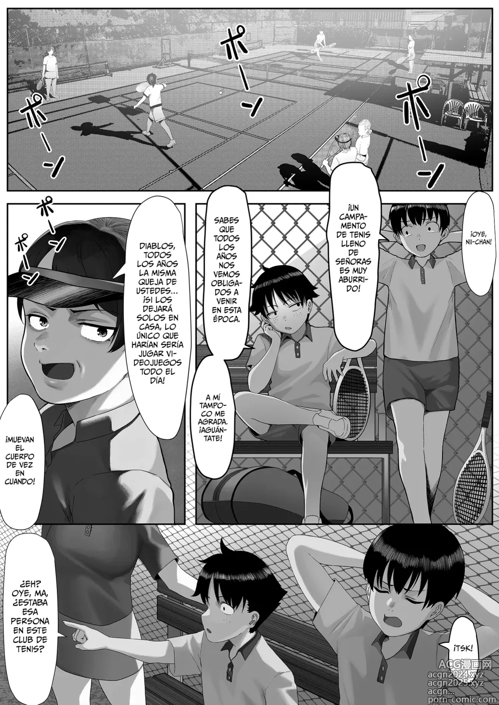 Page 2 of doujinshi Mama-san Tennis Gasshuku ni Tsuiteitta Ero Kyoudai