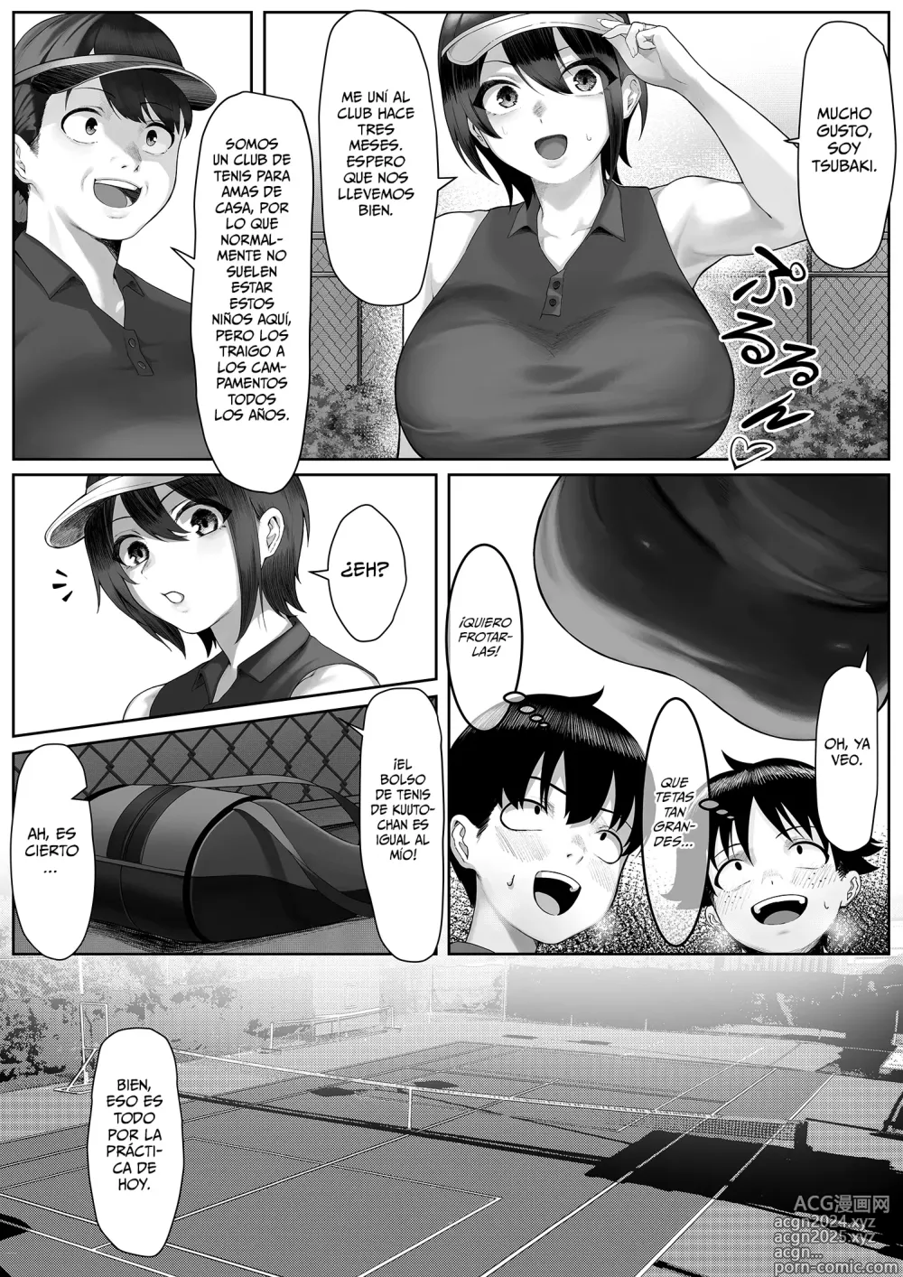 Page 4 of doujinshi Mama-san Tennis Gasshuku ni Tsuiteitta Ero Kyoudai