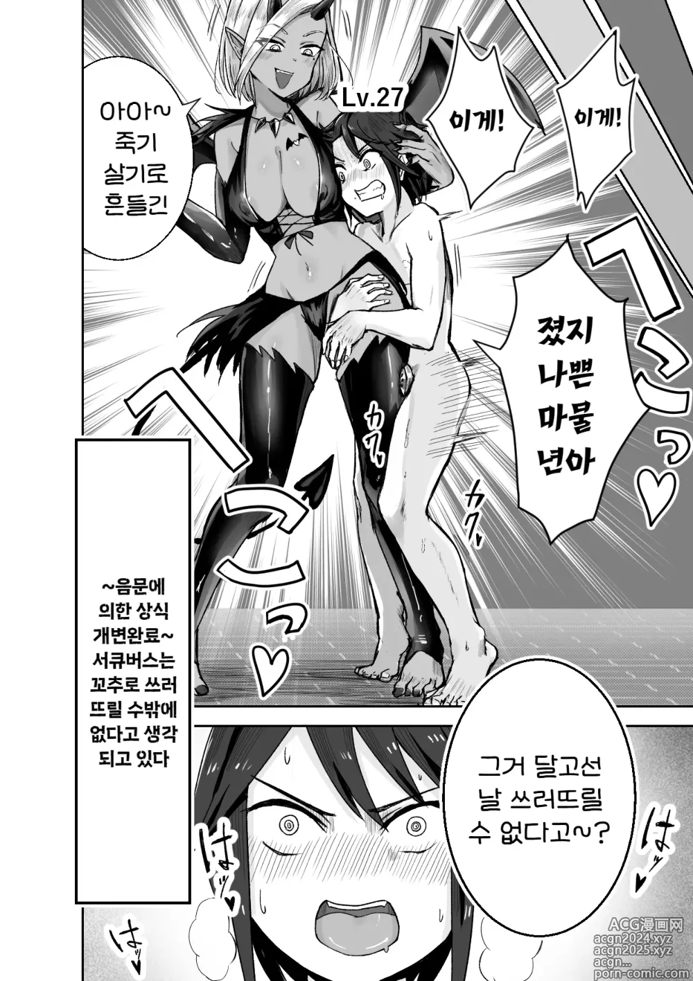 Page 24 of doujinshi 서큐버스에 패배하고 쪼만한 정조대를 달게 되는 이야기