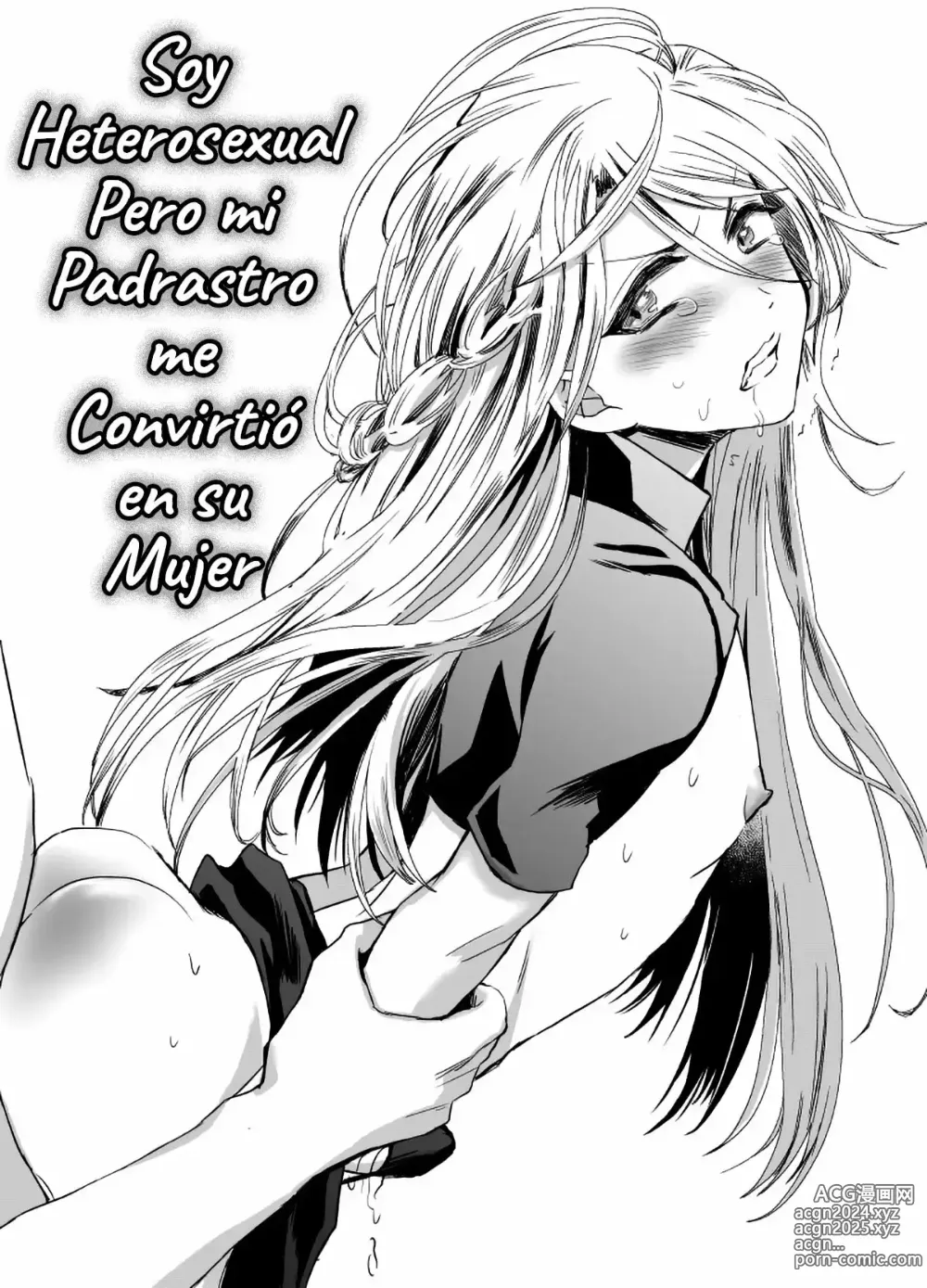 Page 2 of doujinshi Soy Heterosexual Pero Mi Padrastro Me Convirtio en su Mujer 1 y 2