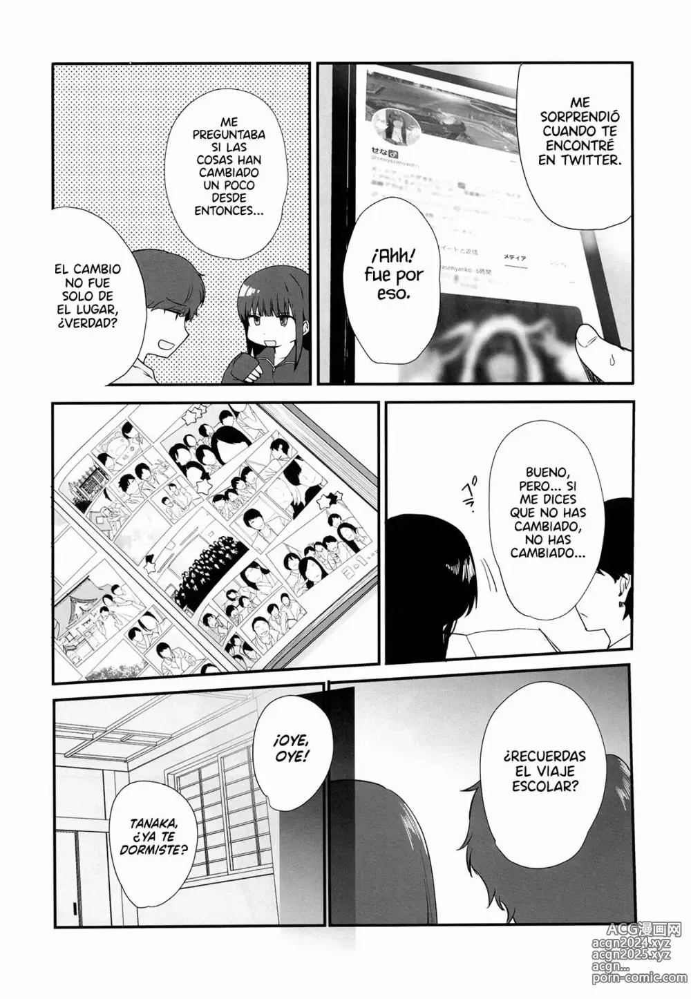 Page 3 of doujinshi Otokonoko Sena ~ Mukashi no Doukyuusei to Saikai H ~ Shuugakuryokou no Yoru ni Naisho de Ikaseta Kawaii Doukyuusei to Saikai. Amari no Ero-sa ni Tomodachi mo Sasotte Rankou Shichaimashita