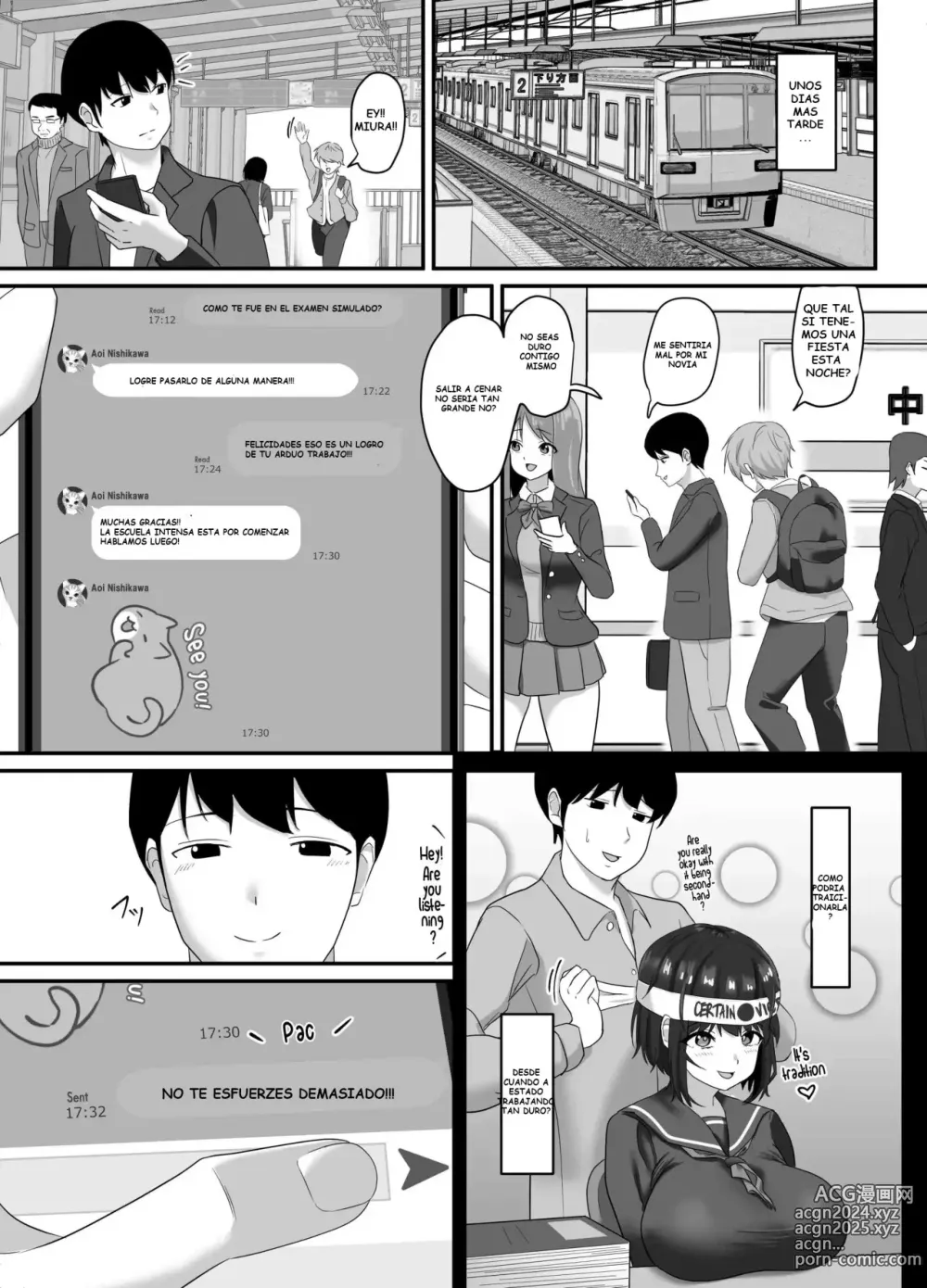 Page 7 of doujinshi Ochi Muku ~Enkyori Renaichuu no Seijun Kanojo ga Charao ni Yogosareru Hanashi~