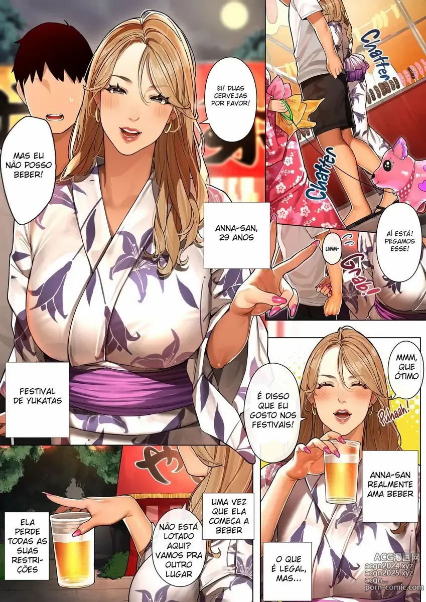 Page 2 of doujinshi Gal Mama-san to Omatsuri Date Anna-san