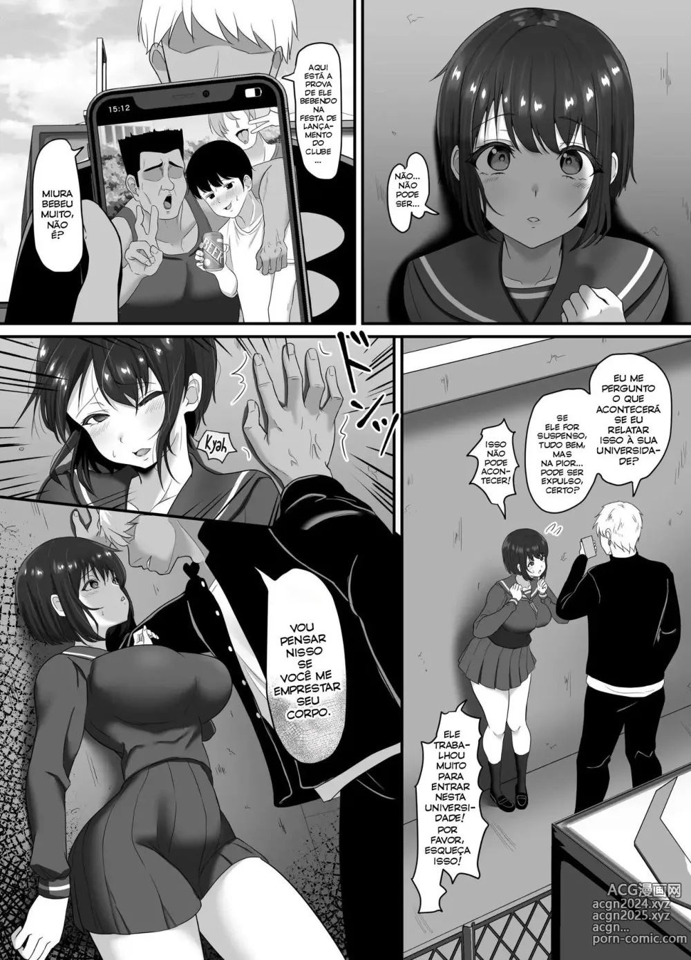 Page 12 of doujinshi Ochi Muku ~Enkyori Renaichuu no Seijun Kanojo ga Charao ni Yogosareru Hanashi~