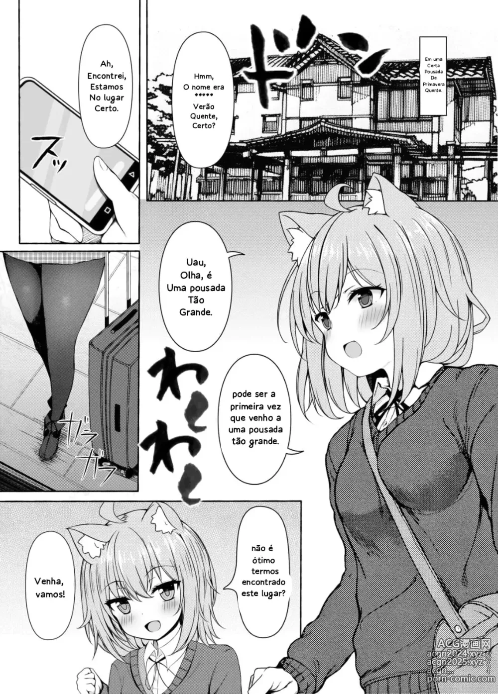 Page 4 of doujinshi Me, the steamy bath, and a cat that fell in love