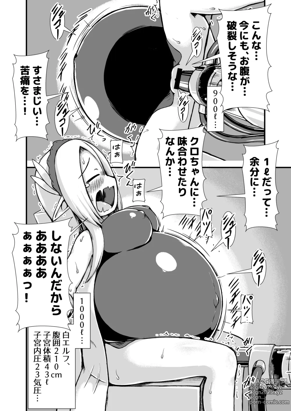 Page 11 of doujinshi 白黒エルフ膨腹破裂_binf