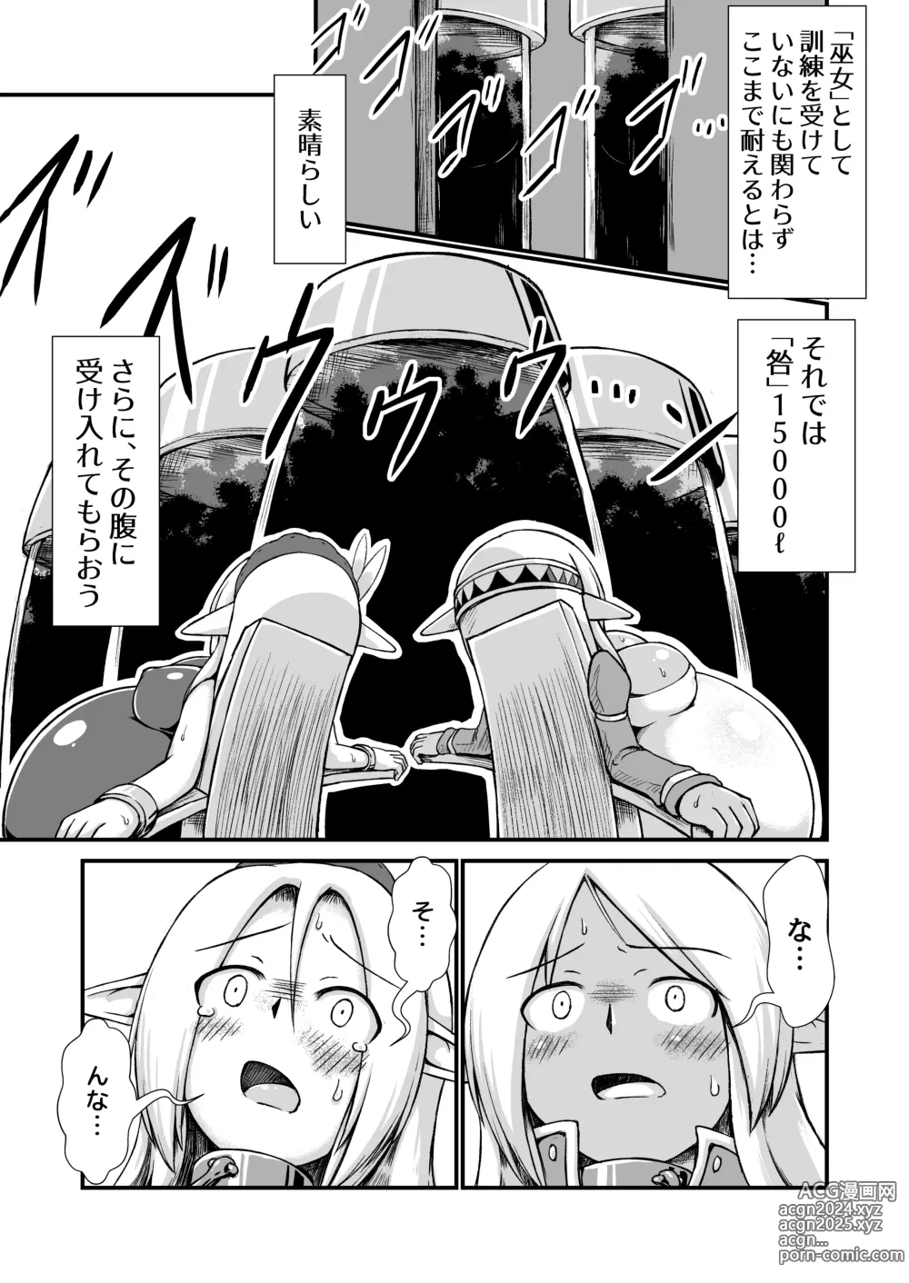 Page 13 of doujinshi 白黒エルフ膨腹破裂_binf