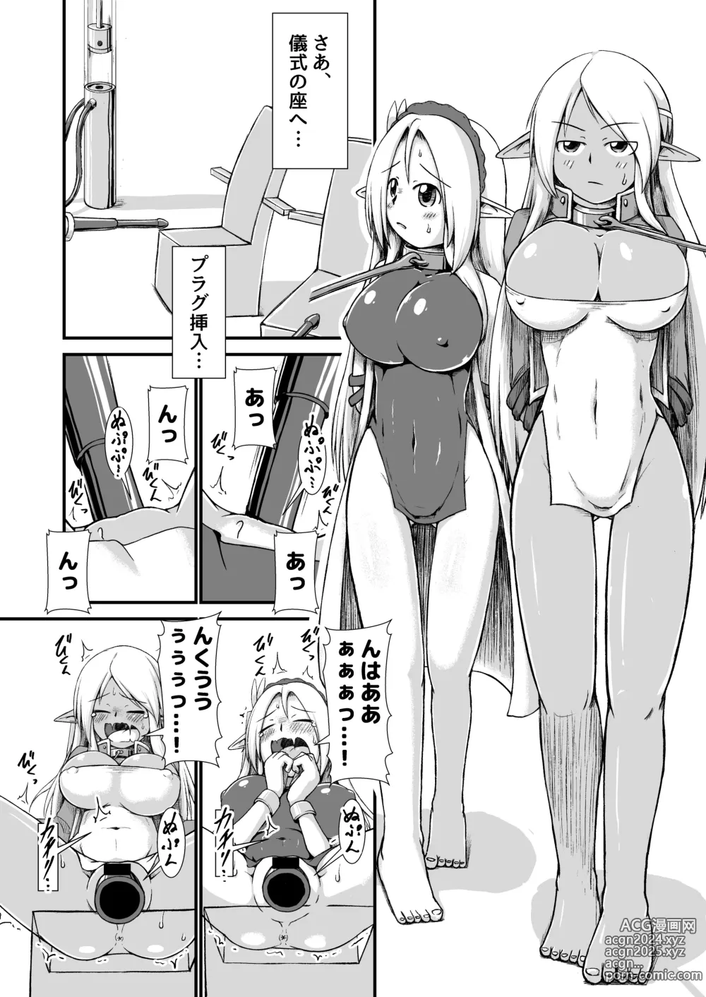 Page 5 of doujinshi 白黒エルフ膨腹破裂_binf