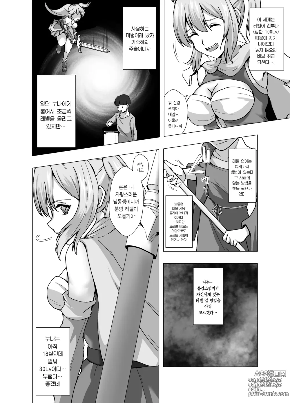 Page 4 of doujinshi 내 레벨업 방법은 가죽을 입고 사정하는 것이었습니다