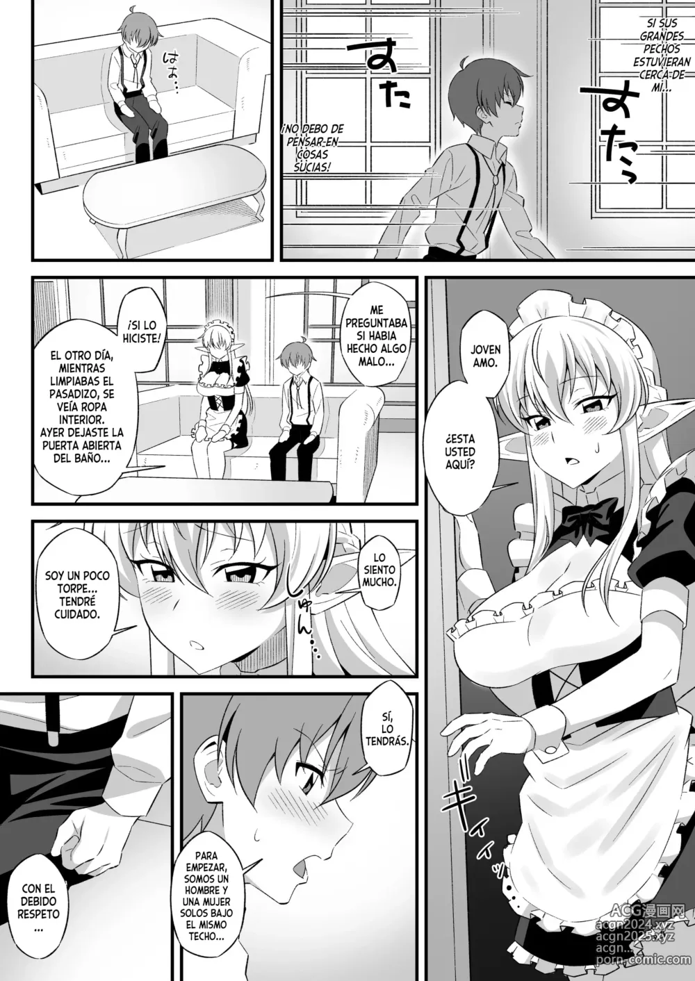 Page 5 of doujinshi Oyashiki ni Tsukaeru Elf wa Goshujin-sama ni XXXX de Gohoushi Suru no ga Shigoto desu