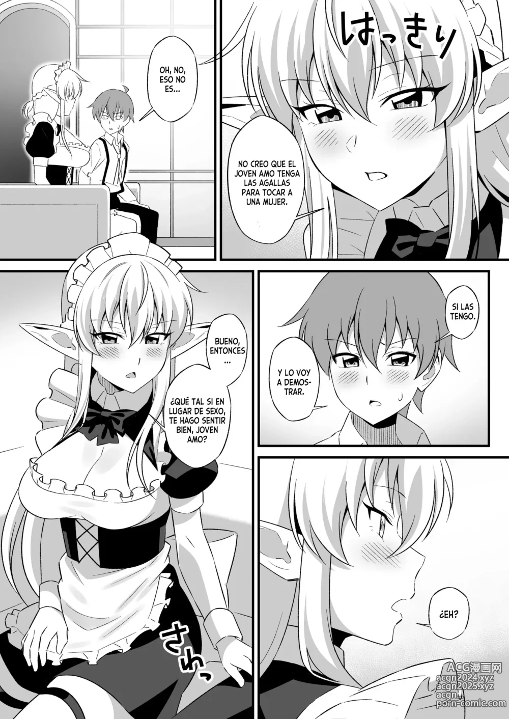 Page 6 of doujinshi Oyashiki ni Tsukaeru Elf wa Goshujin-sama ni XXXX de Gohoushi Suru no ga Shigoto desu