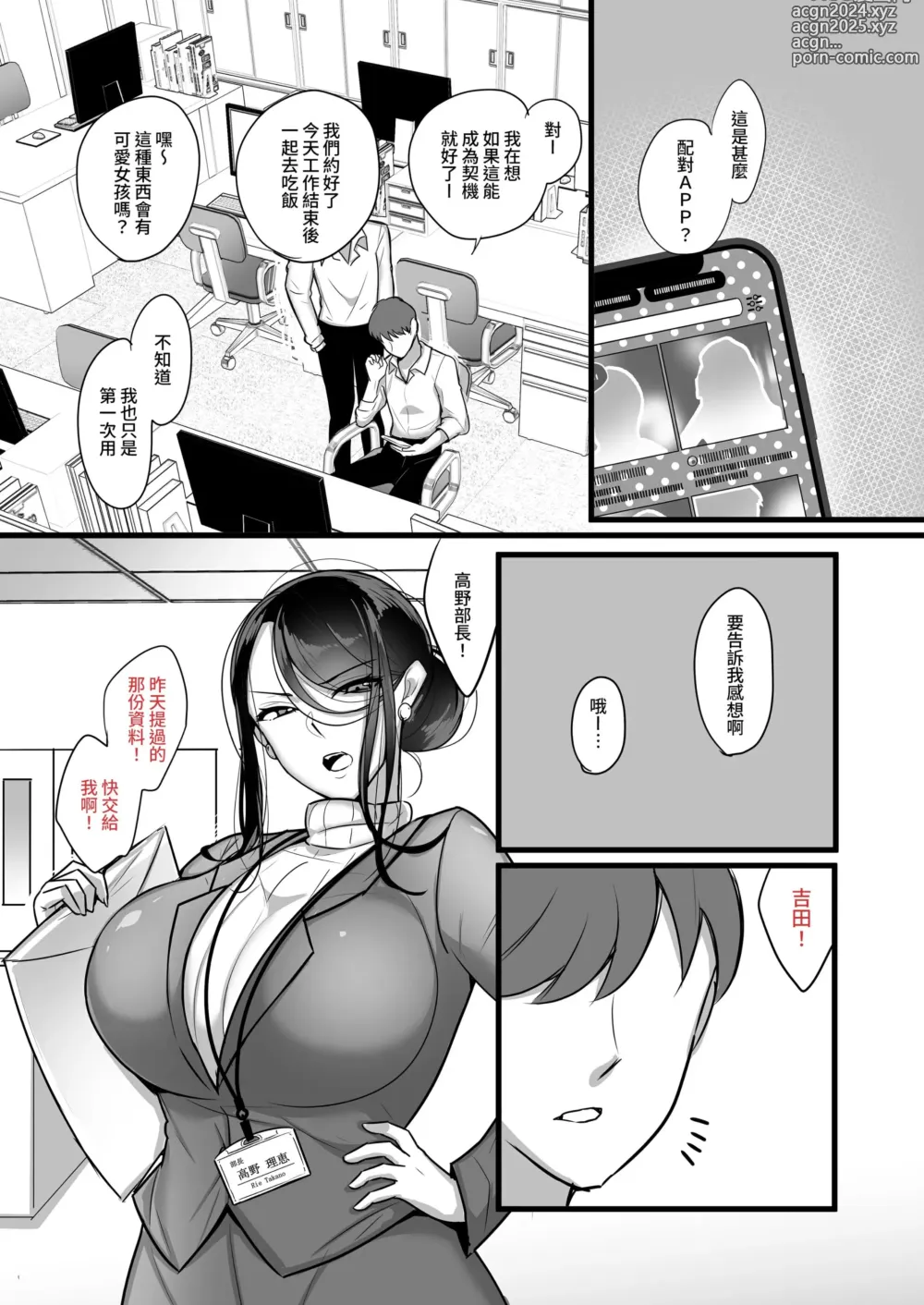 Page 3 of doujinshi 沒想到那個魔鬼上司竟然會成為我的性伴侶 〜在APP上配對的女上司成為了對我言聽計從的自慰器〜