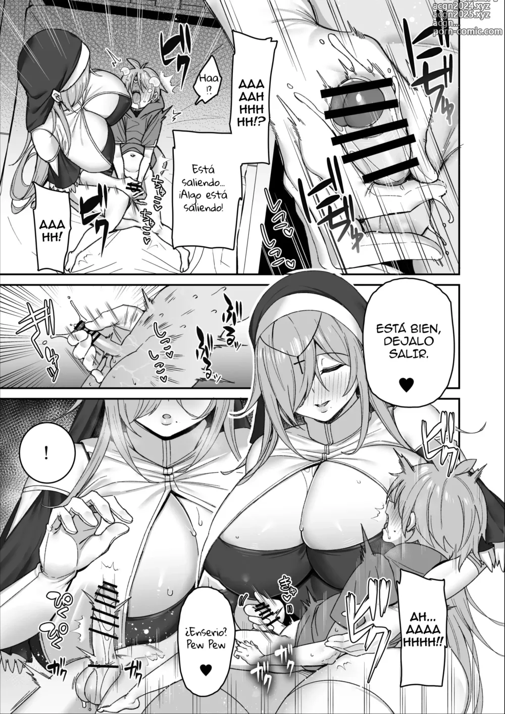 Page 14 of doujinshi Yuusha-sama ga Yowakute Fuan nanode Kami wa Sister ni Tanetsuke Koubi o Meijimashita ♥