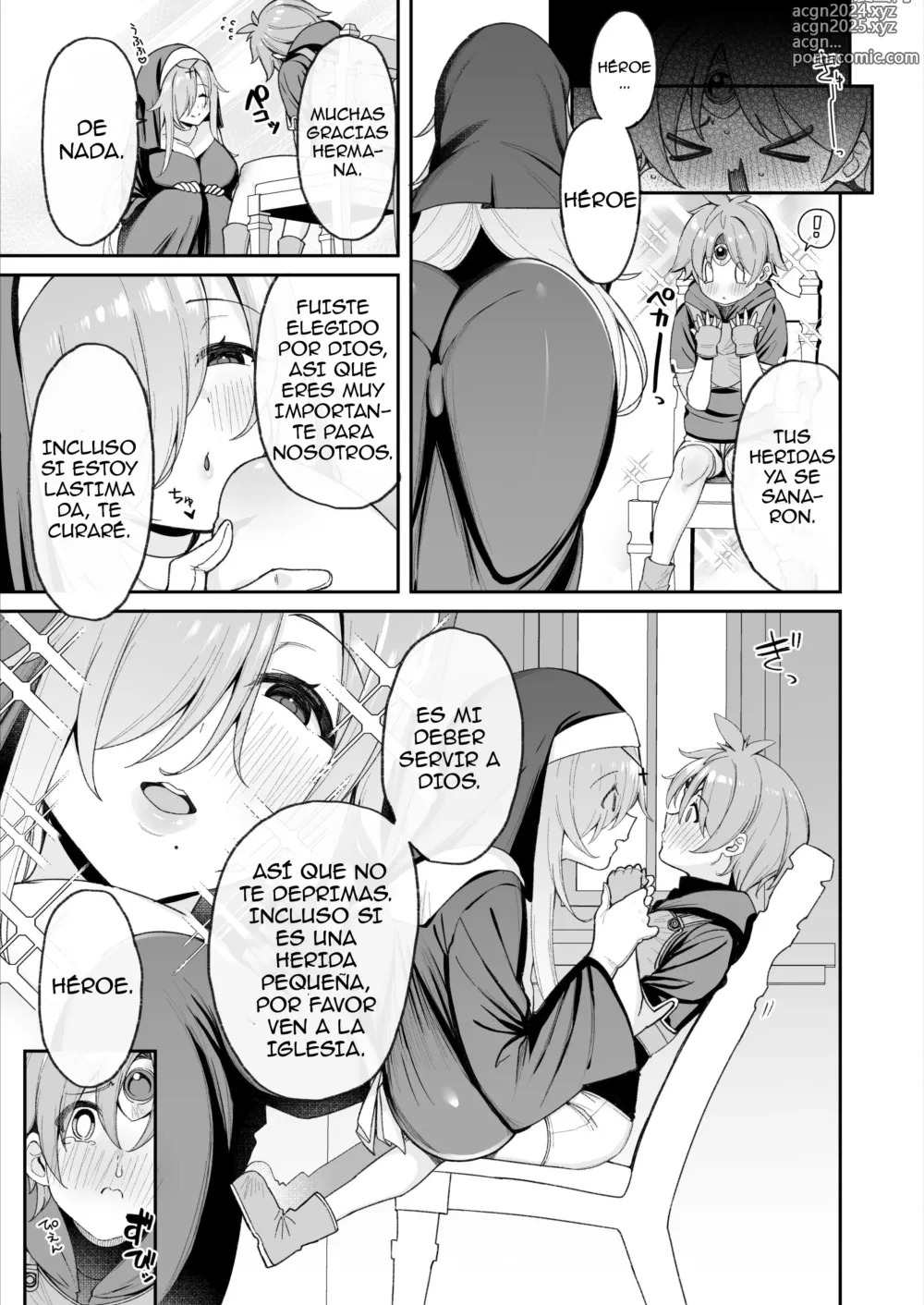 Page 6 of doujinshi Yuusha-sama ga Yowakute Fuan nanode Kami wa Sister ni Tanetsuke Koubi o Meijimashita ♥