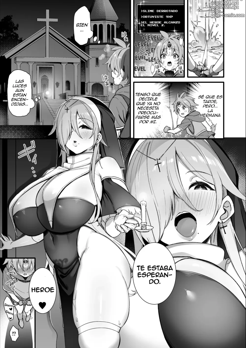 Page 10 of doujinshi Yuusha-sama ga Yowakute Fuan nanode Kami wa Sister ni Tanetsuke Koubi o Meijimashita ♥