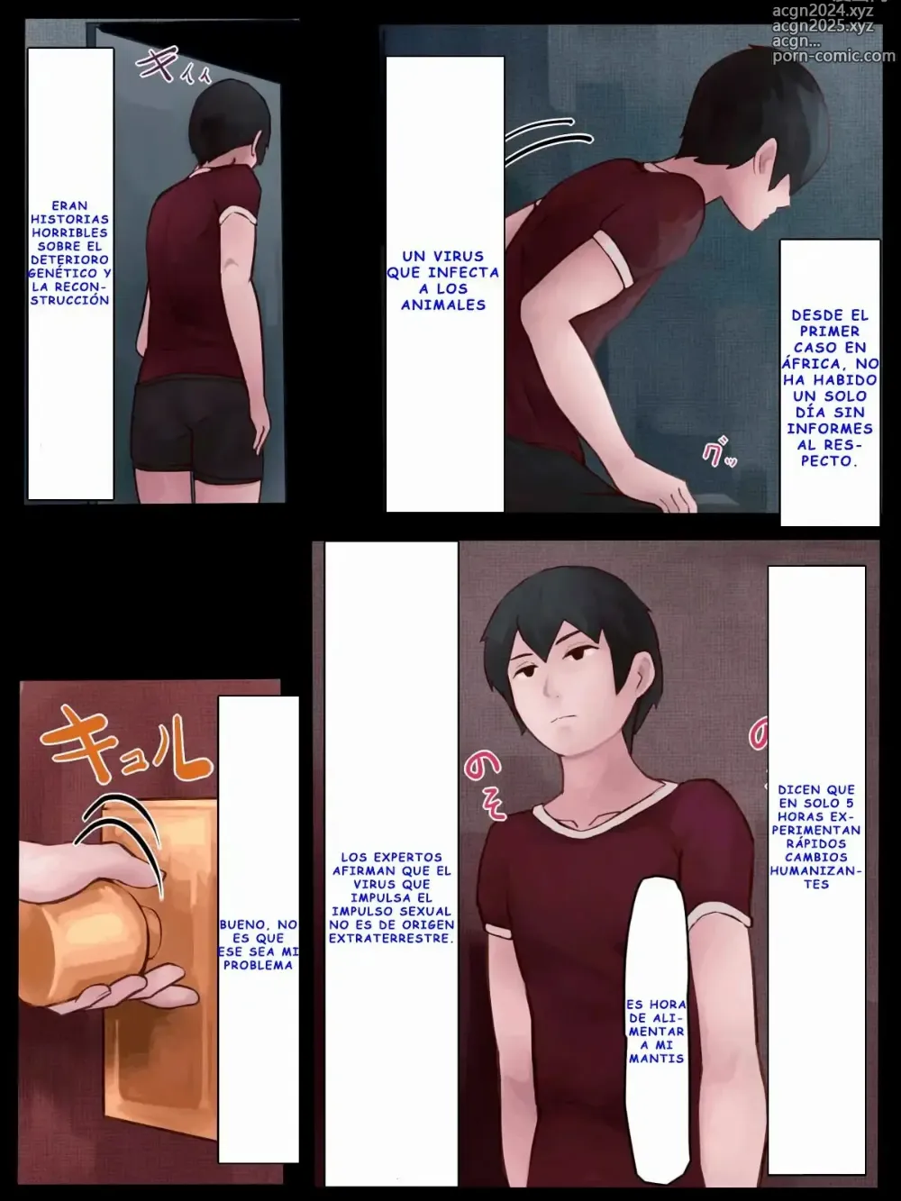 Page 3 of doujinshi Kamakiri to Sex -Hito-ka Virus Kansen Houkoku Kiroku-