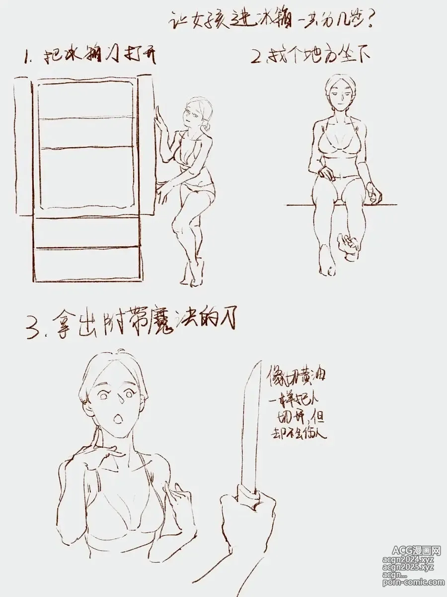 Page 1 of manga How many steps should I take to put a girl in the refrigerator？