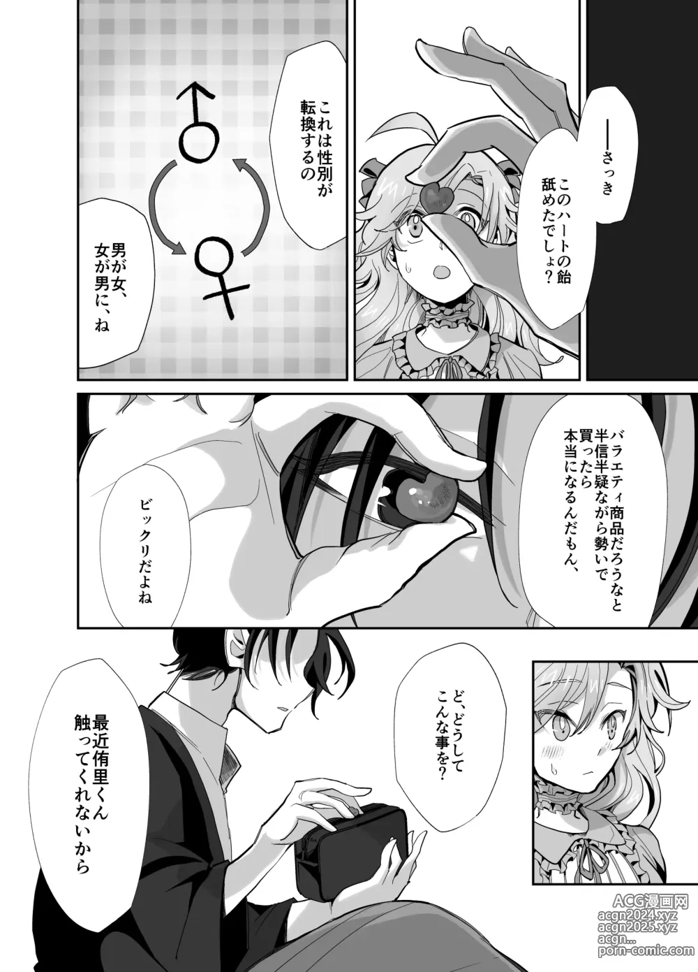 Page 13 of doujinshi Trans Couple ~Ore ga Onna de Kanojo ga Otoko~