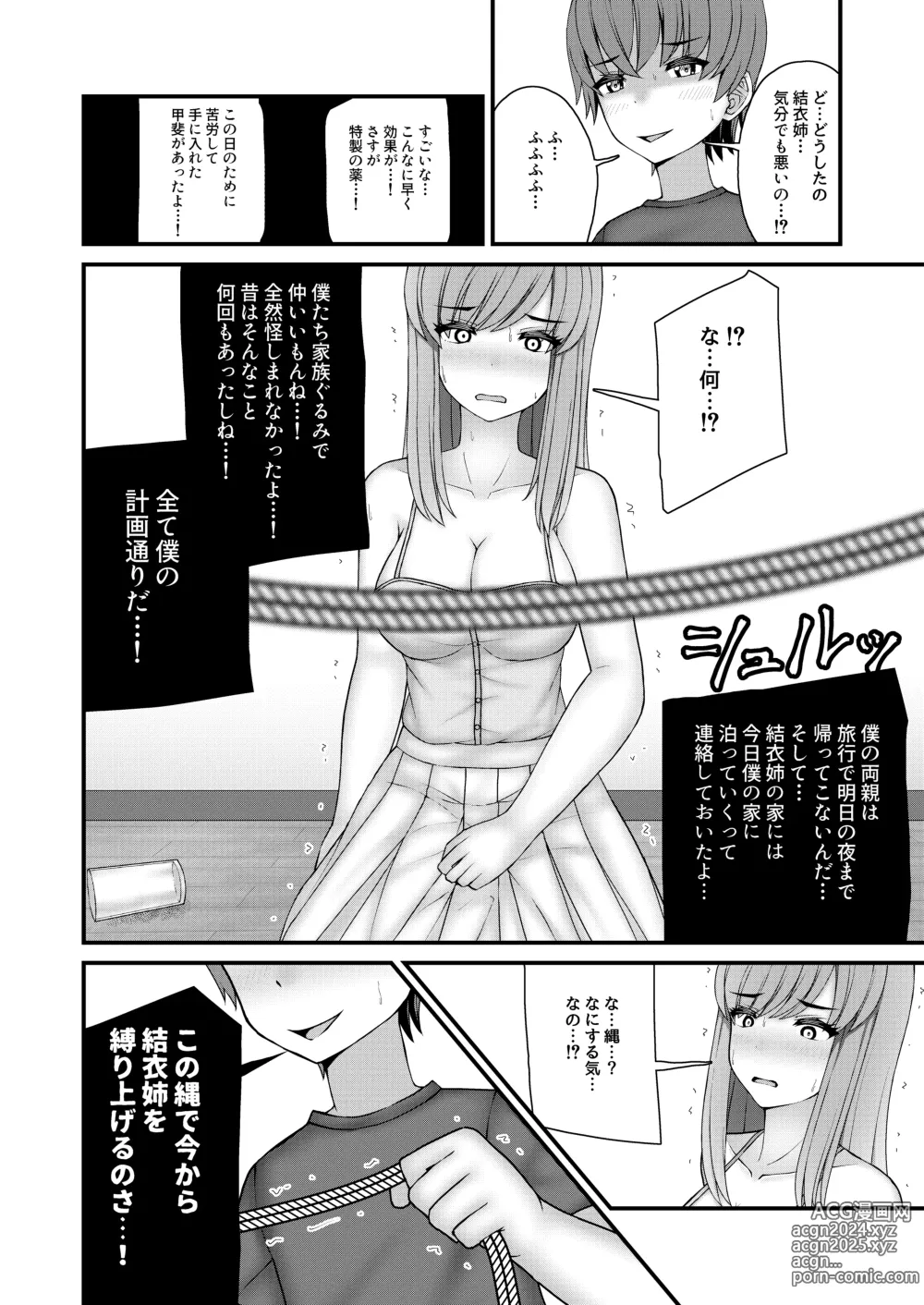 Page 9 of doujinshi Akogare no Onee-san wa Shibararete Boku no Mono