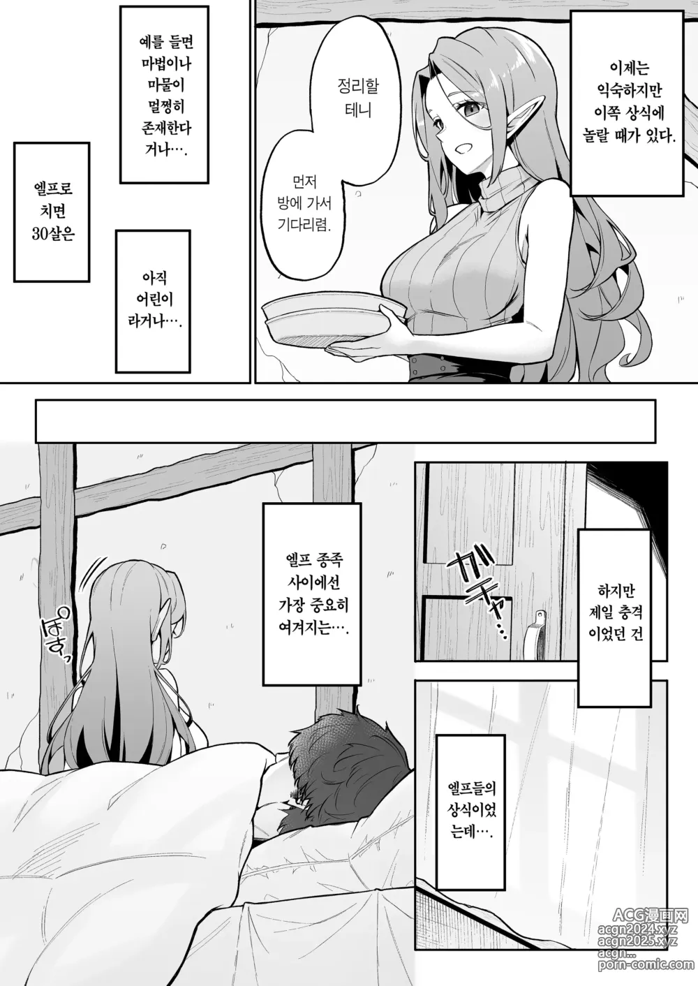 Page 6 of doujinshi 전생했더니 과보호 엘프 누나가 날 주운 건 (decensored)