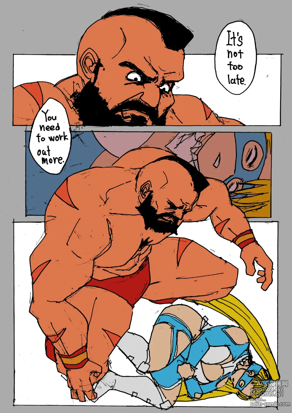 Page 10 of doujinshi Zangief VS. Rainbow Mika