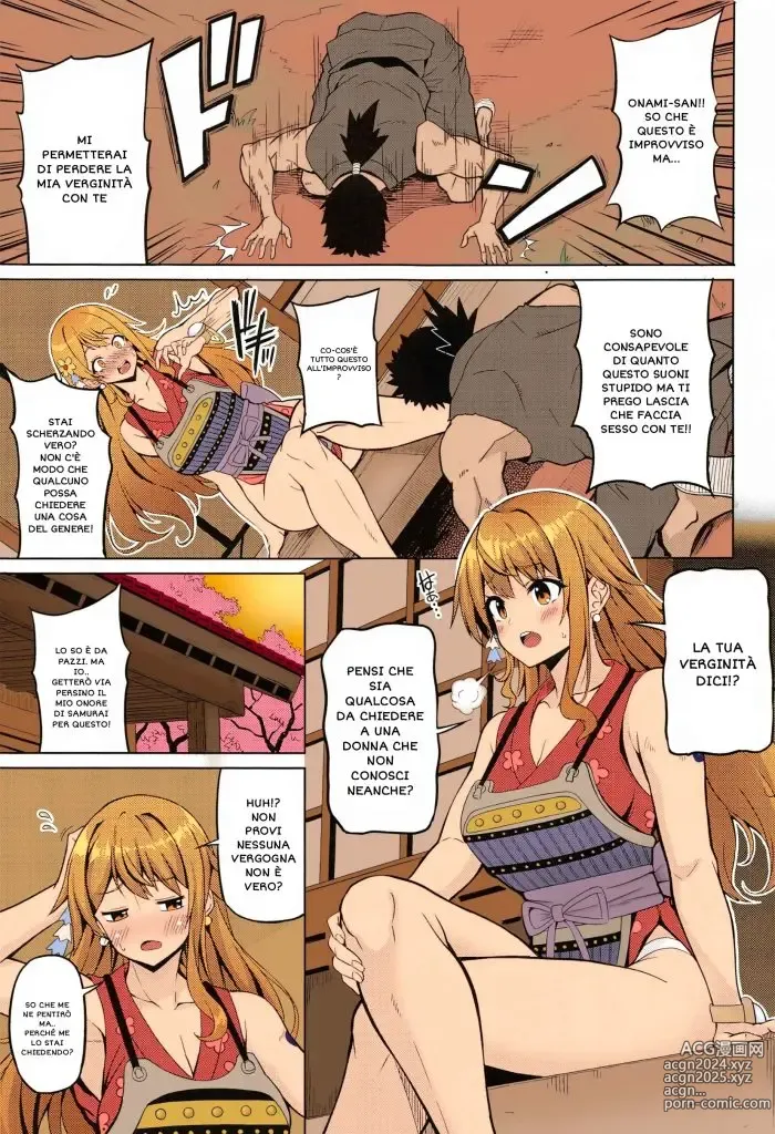 Page 2 of doujinshi Onami e il Samurai Vergine