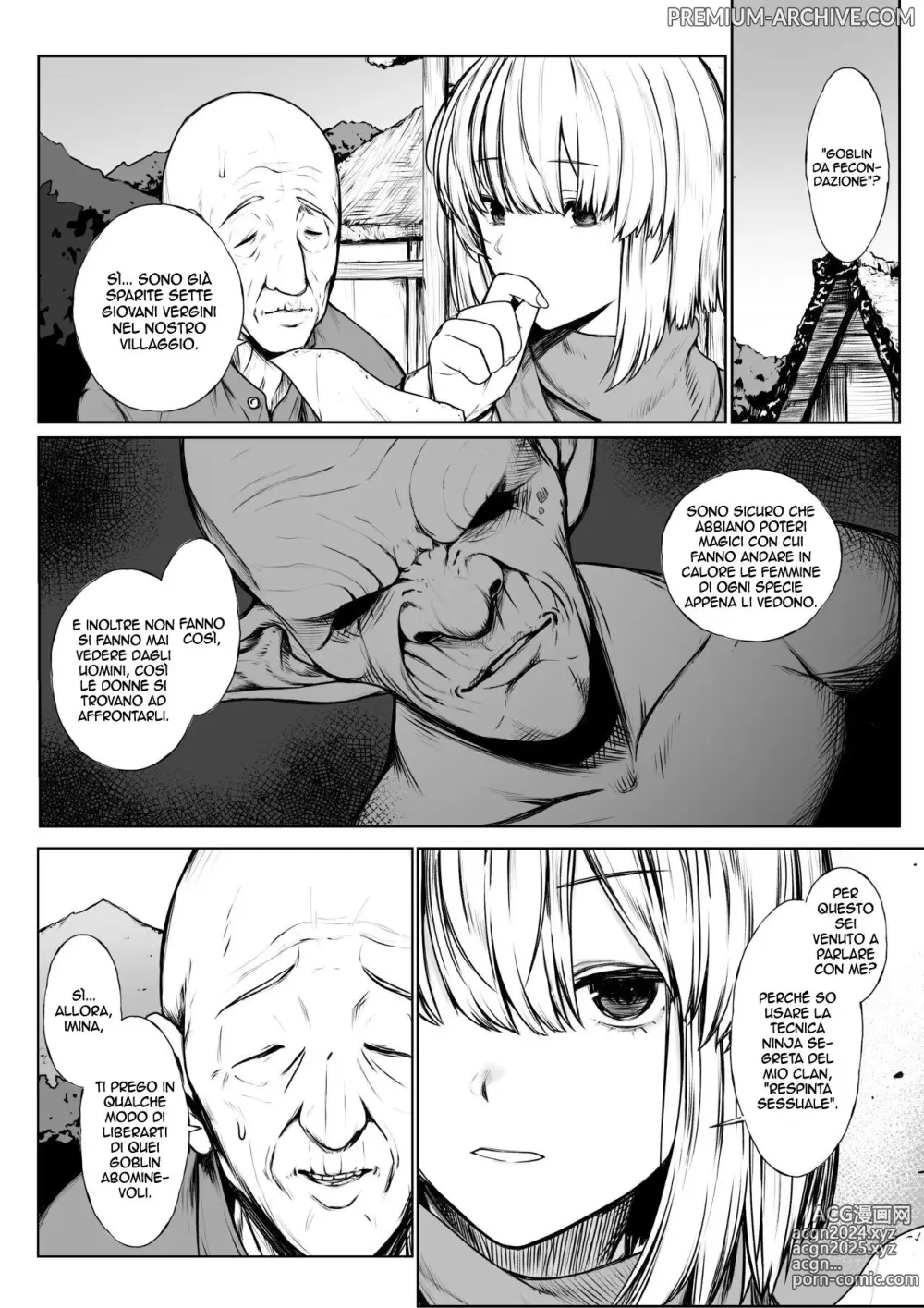 Page 1 of doujinshi La Storia di una Ninja che Soccombe ai Goblin