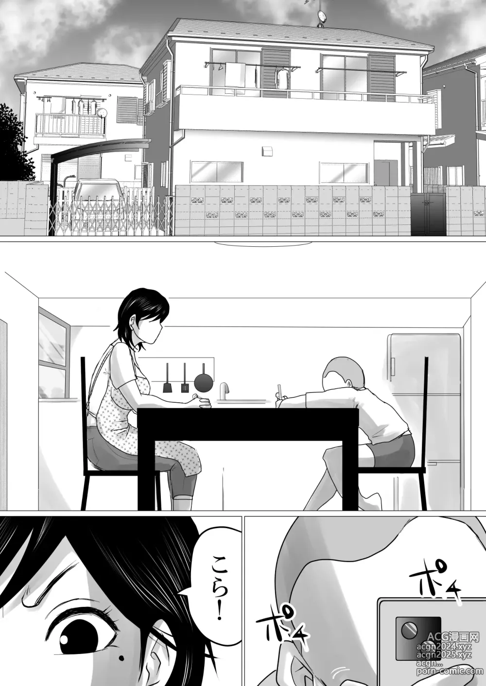 Page 2 of doujinshi Kaa-chan, Kanraku ~Bousou Suru Musuko no Seiyoku wo Mi wo Teishite Uketometa Kekka...~