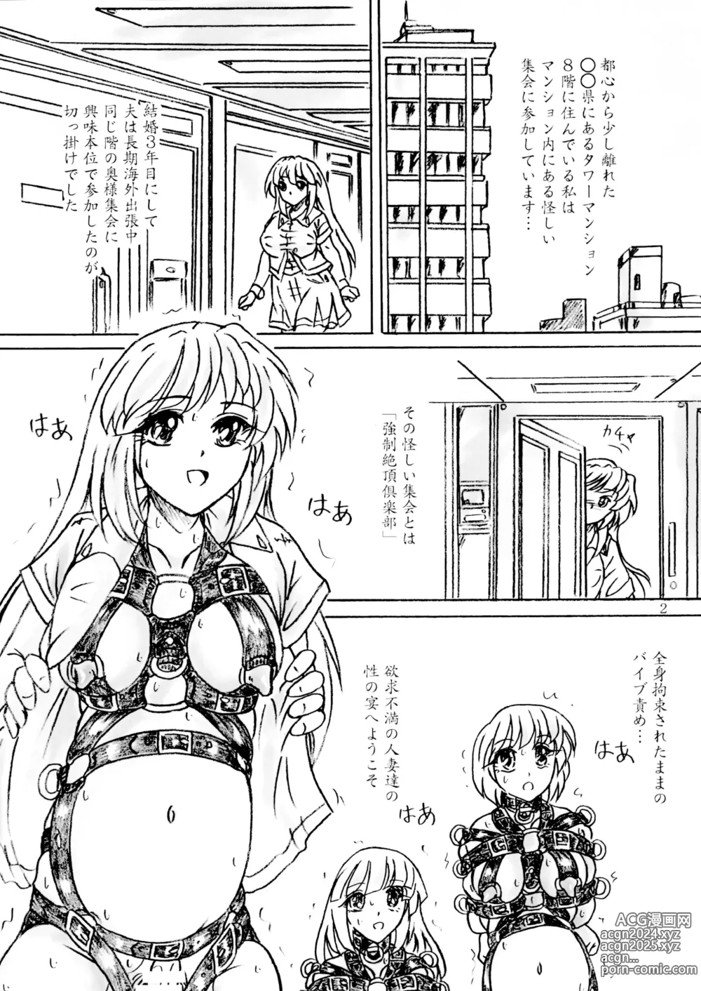 Page 2 of doujinshi Tower Mansion Hitozuma Kyousei Zecchou Club