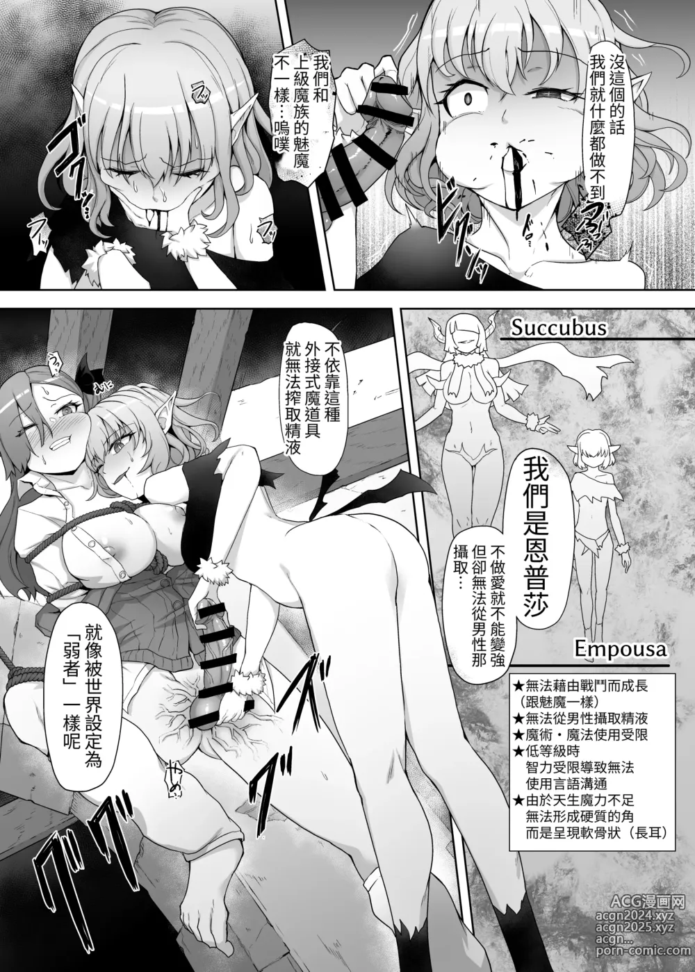 Page 18 of doujinshi Mecha Tsuyoi Hazu no Onna Kakutouka, Mesugaki Mazoku ni Wana ni Hamerare Bokorare Futanari Buzama Level Drain Kyousei Shasei Shizako ni Sarete Sekka Hakai Shokei