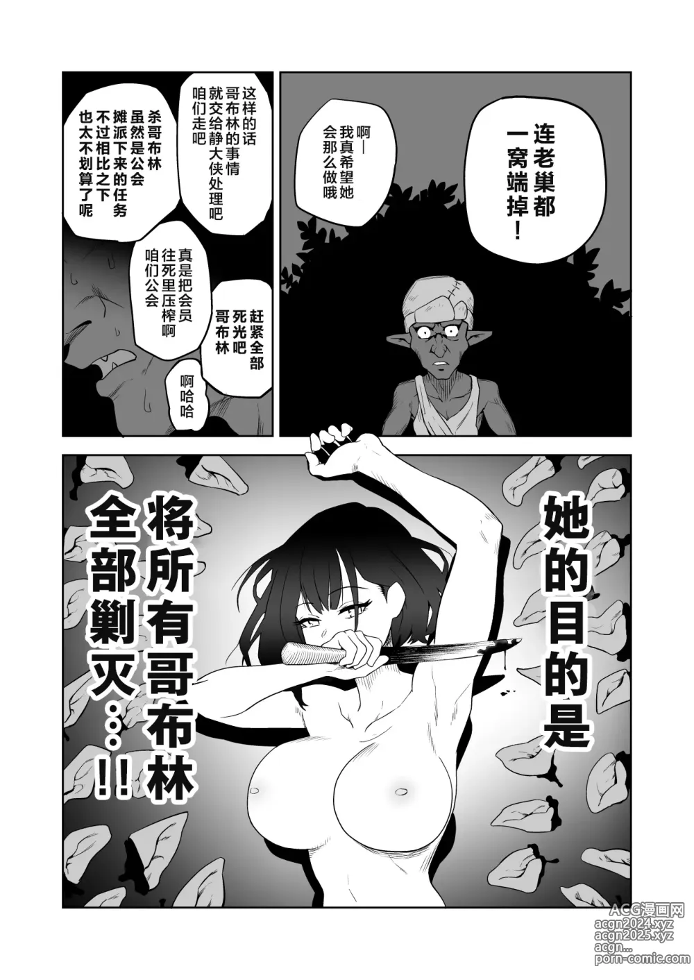 Page 14 of doujinshi 目的就是为了被杂鱼强奸的受虐狂女骑士真的被奸成哥布林奴隶的故事 前篇