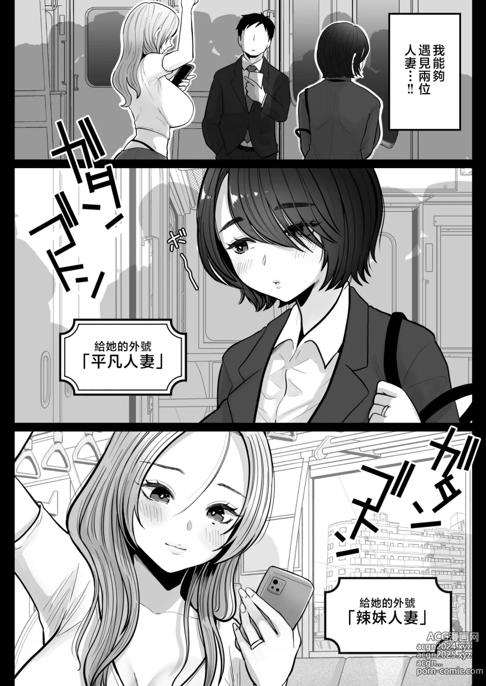 Page 4 of doujinshi Jimi Tsuma-san to Gal Tsuma-san, Hitozuma Tetsudou Nobori Ken (I)ki