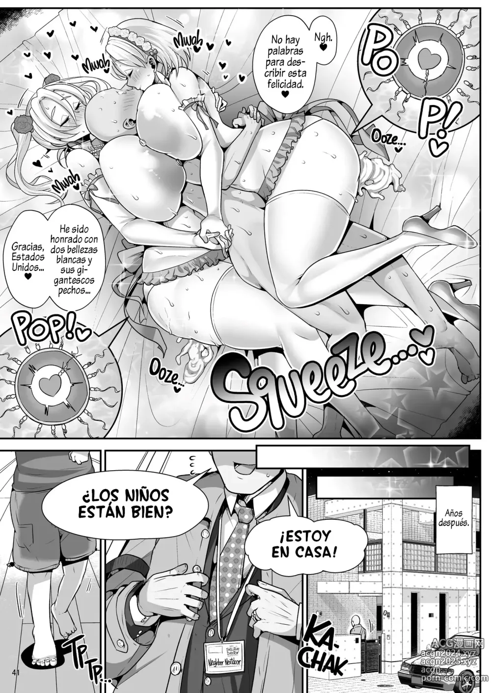 Page 103 of doujinshi H Daisuki Kinpatsu Hakujin Bakunyuu Ryuugakusei ga Tonari no Heya ni Hikkoshite Kita!! (decensored)