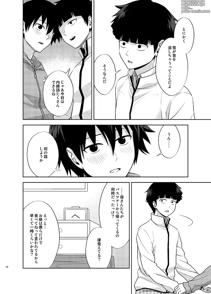 Page 12 of doujinshi Ritsu to Boku Dake no, Mainasu 2 ℃ no