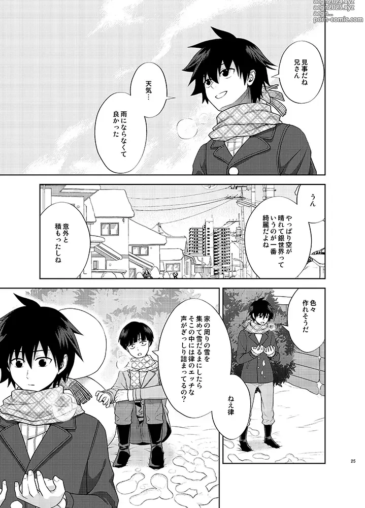 Page 25 of doujinshi Ritsu to Boku Dake no, Mainasu 2 ℃ no