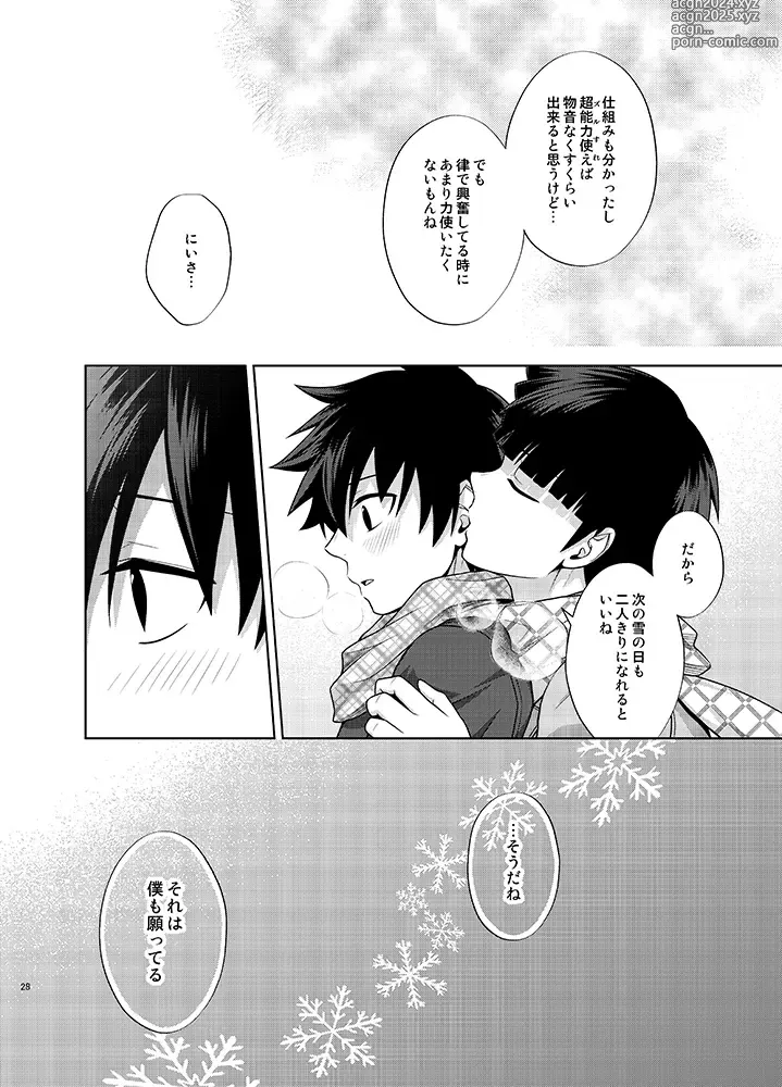 Page 28 of doujinshi Ritsu to Boku Dake no, Mainasu 2 ℃ no