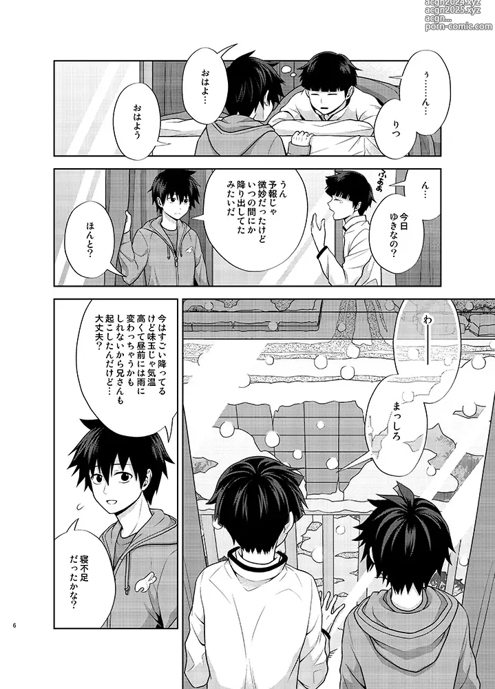 Page 6 of doujinshi Ritsu to Boku Dake no, Mainasu 2 ℃ no