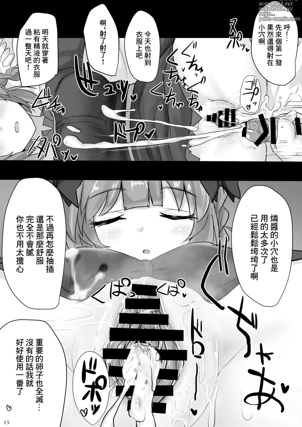 Page 14 of doujinshi Chireiden Suiminkan Kiroku vol. 2